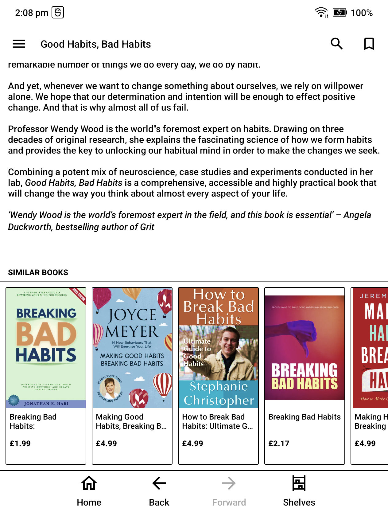 Similar books displayed at the bottom of a Readino book page