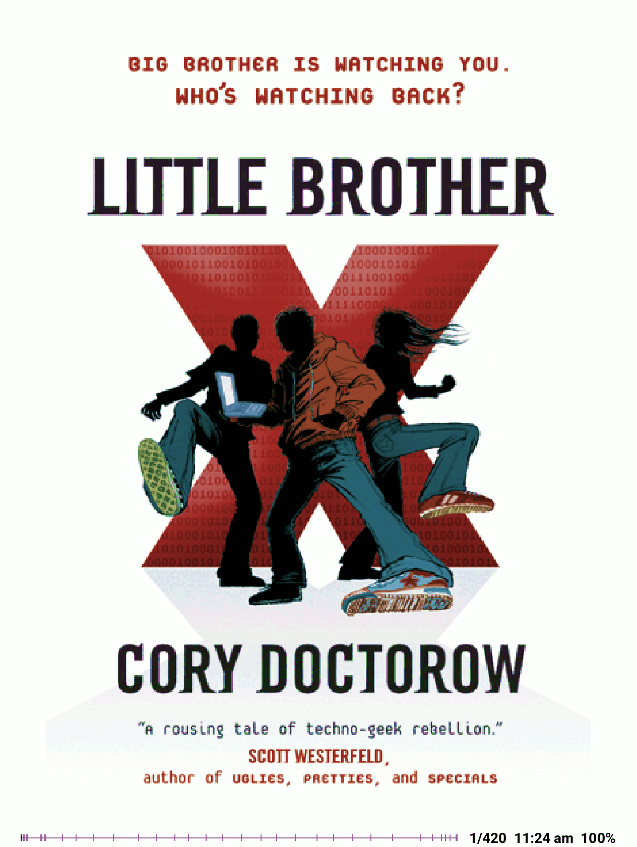 A newly opened EPUB showing the book cover